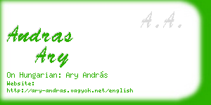 andras ary business card